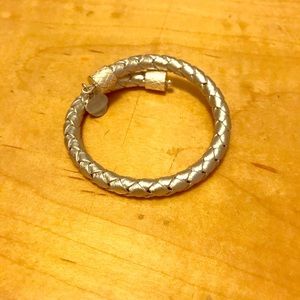 Alex + Ani silver leather bracelet